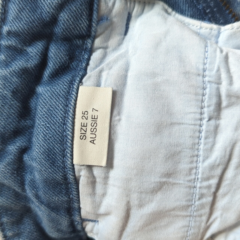 ROLLA'S Slim Sailor High Waisted Staight Leg Cropped Jeans Light Blue Size 25 - Picture 10 of 15